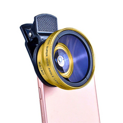 Universal Clip-On 2-in-1 Phone Lens — 0.45× Wide + Macro