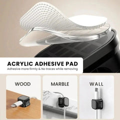 Magnetic Cable Organizer Clips — Strong Adhesive
