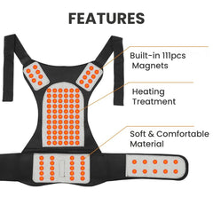 Magnetic Posture Corrector Back Brace with Heating