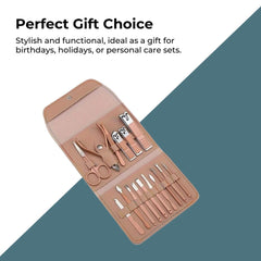 Manicure Pedicure Nail Tool Kit 16pcs with Travel Case
