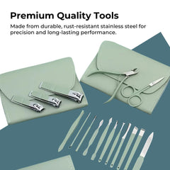 Manicure Pedicure Nail Tool Kit 16pcs with Travel Case