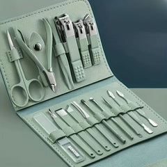 Manicure Pedicure Nail Tool Kit 16pcs with Travel Case