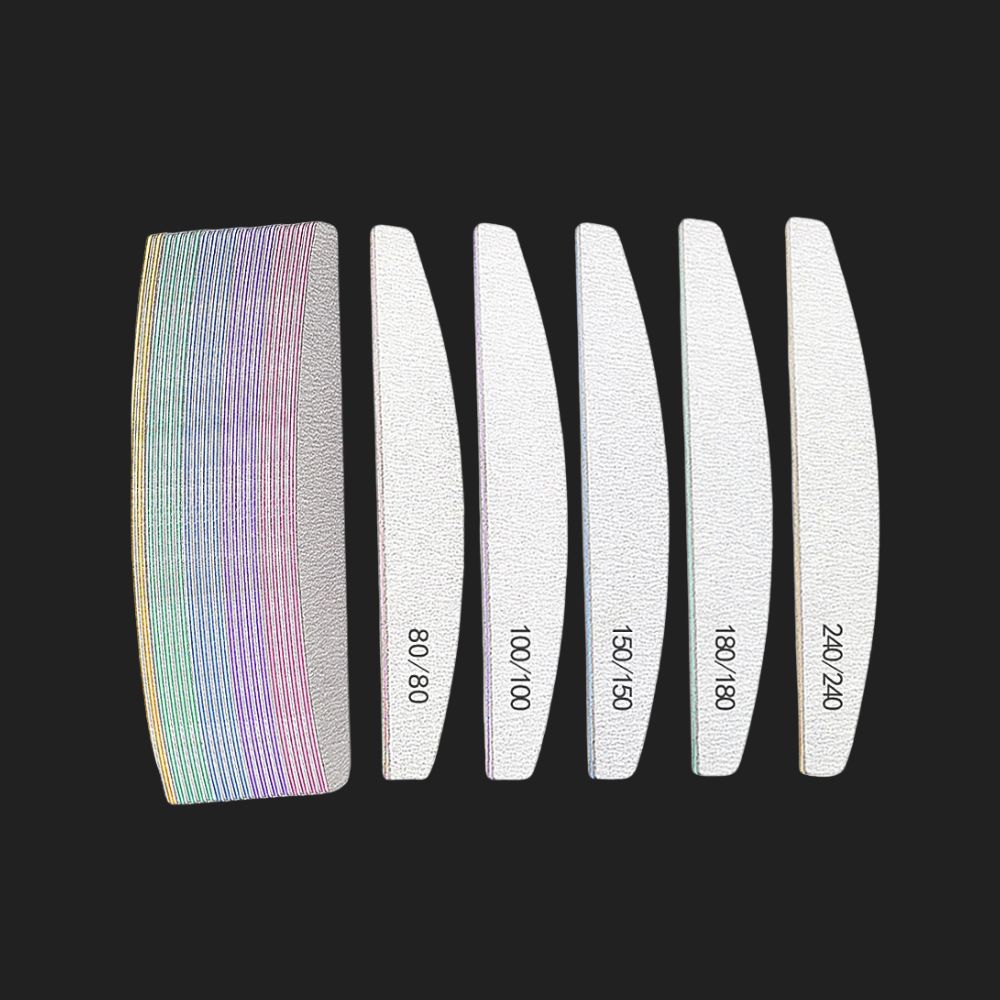 Manicure Nail File Set – 5Pcs Mixed Grit Buffer Tools