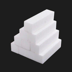 Manicure Pedicure Nail Buffer & File Set - 10 White Sponges