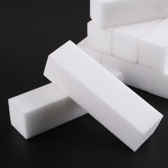 Manicure Pedicure Nail Buffer & File Set - 10 White Sponges