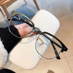 Unisex Square Metal Frame Anti-Blue Light Glasses