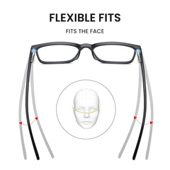 Matte Black Anti-Blue Light Gaming Glasses Men