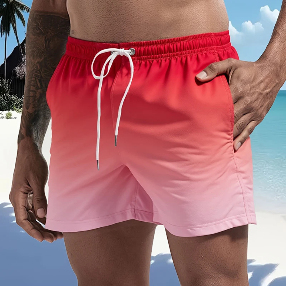 Men_s_Quick-Dry_Solid_Swim_Trunks_with_Mesh_Lining___Pockets_-_Red_Gradient
