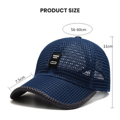 Mesh Breathable Baseball Cap — Adjustable Unisex Hat