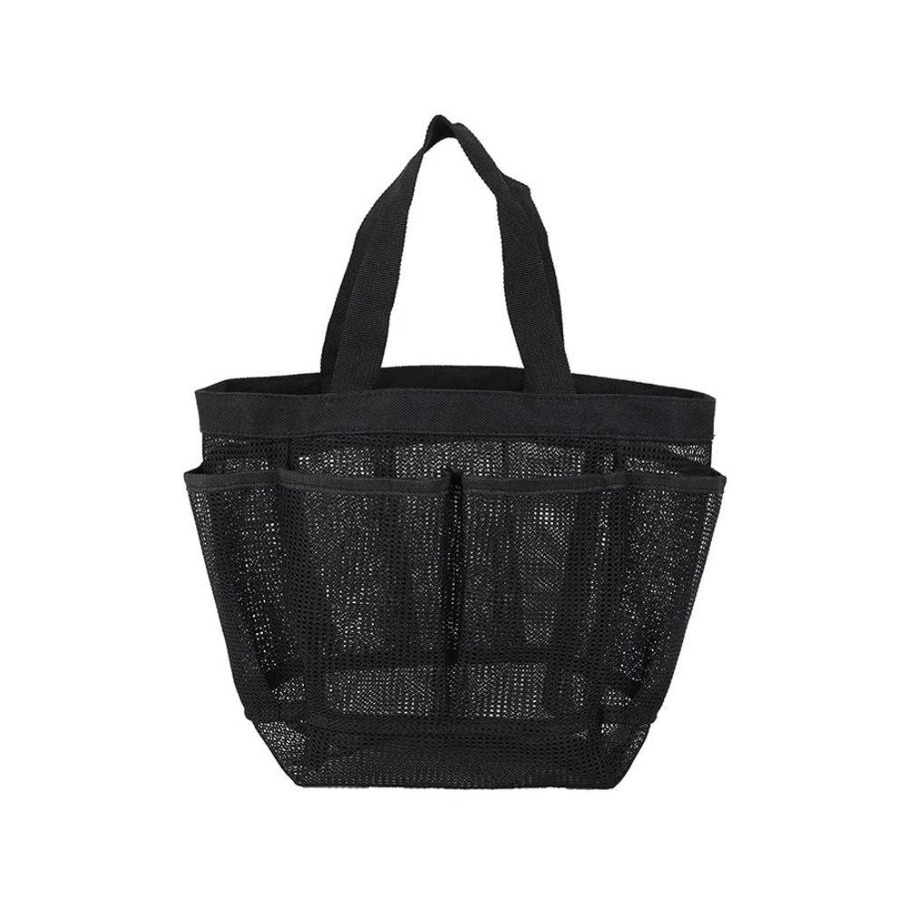 Mesh Beach Tote Bag — 8-Pocket Foldable Pool Bag