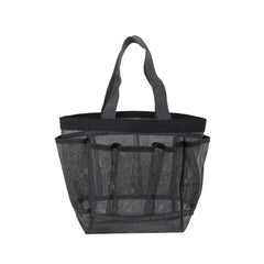 Mesh Beach Tote Bag — 8-Pocket Foldable Pool Bag