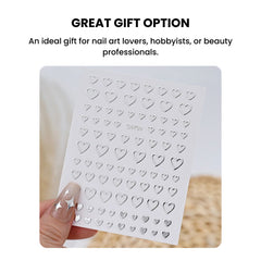 Metallic Star & Heart Nail Stickers - 6 Sheet Decals