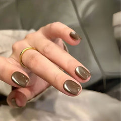 Black Brown Cat Eye Gel Polish - MIANEL 12ML Summer 2025