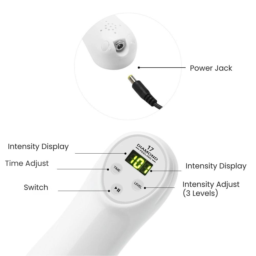 Microdermabrasion Diamond Peeling Vacuum Facial Device - features
