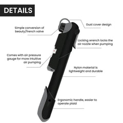Mini Bike Pump with Pressure Gauge