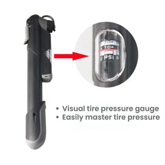 Mini Bike Pump with Pressure Gauge