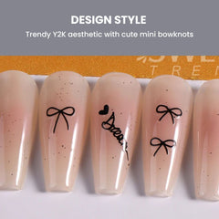 Mini 3D Bow Nail Stickers – 6pcs Kawaii Y2K Nail Art