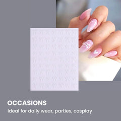 Mini 3D Bow Nail Stickers – 6pcs Kawaii Y2K Nail Art