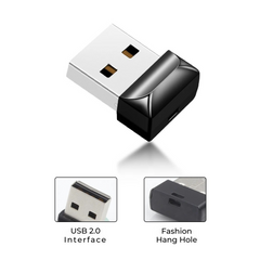 High-Speed Mini Pen Drive 64GB Black USB 2.0