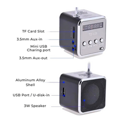 Mini Stereo Bluetooth Speaker FM Radio TF Card