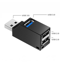 Mini USB 3.0 Hub 3-Port High Speed for PC Laptop