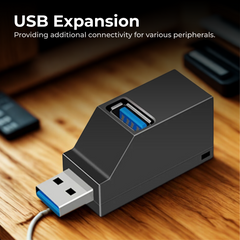 Mini USB 3.0 Hub 3-Port High Speed for PC Laptop
