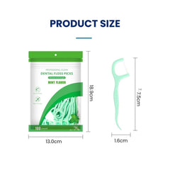 Mint Dental Floss Picks for Fresh Breath & Clean Teeth 100pcs