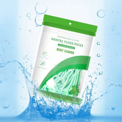 Mint Dental Floss Picks for Fresh Breath & Clean Teeth 100pcs