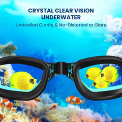 Mirrored Anti-Fog Swimming Goggles — UV Protection