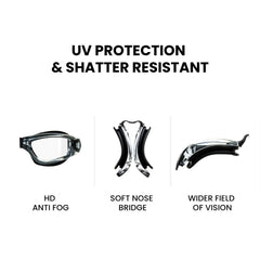 Mirrored Anti-Fog Swimming Goggles — UV Protection