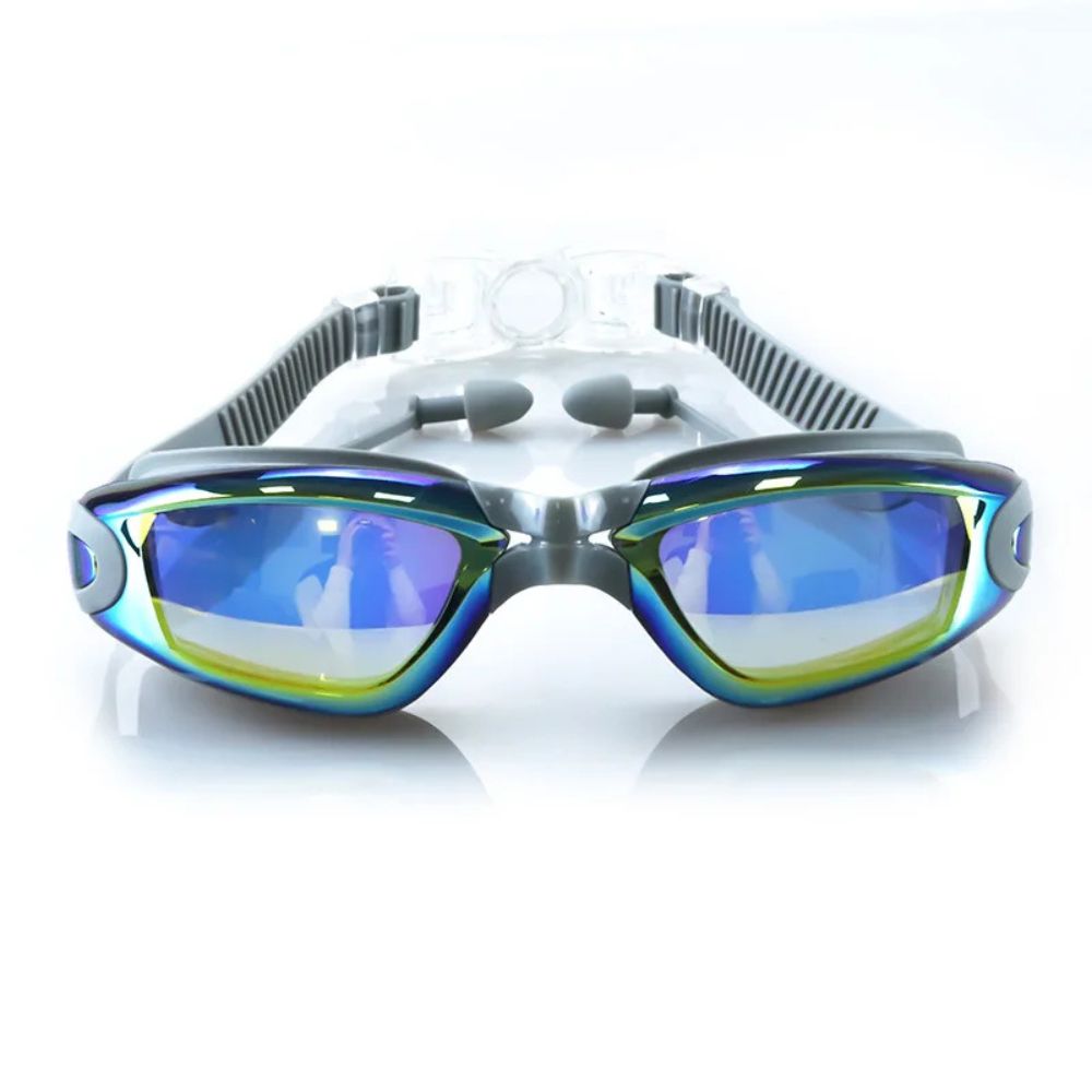 Mirrored Anti-Fog Swim Goggles — UV Protection