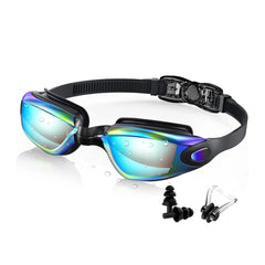 Mirrored Anti-Fog Swimming Goggles — UV Protection