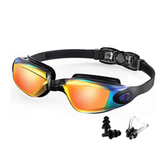 Mirrored Anti-Fog Swimming Goggles — UV Protection