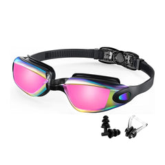 Mirrored Anti-Fog Swimming Goggles — UV Protection