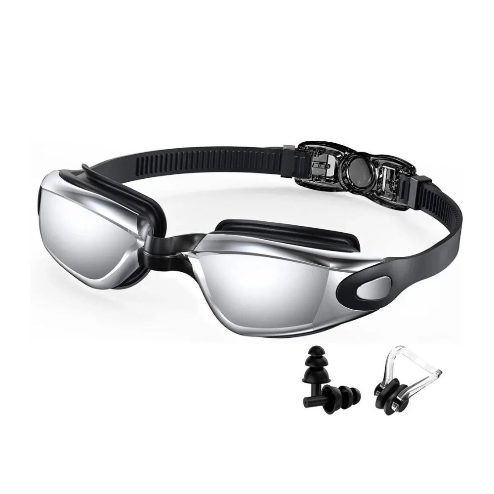 Mirrored Anti-Fog Swimming Goggles — UV Protection