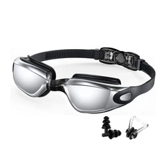 Mirrored Anti-Fog Swimming Goggles — UV Protection