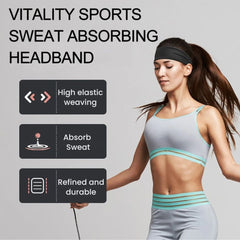 Moisture-Wicking Elastic Sports Headband for Men & Women