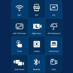 Motorcycle_CarPlay_Android_Auto_6.86__DVR_Dual_Camera_Display_-_Features