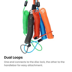 Motorcycle Disc Brake Reminder Cable 2.5m Lock