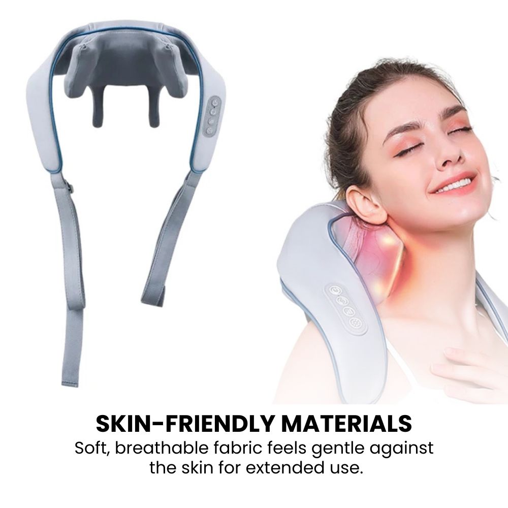 Multi-Function Neck & Shoulder Deep Tissue Massager - skin friendly