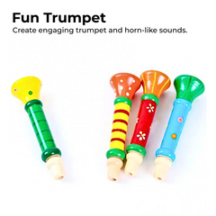 Children's Wooden Horn Musical Training Toy