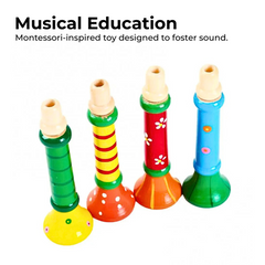 Children's Wooden Horn Musical Training Toy
