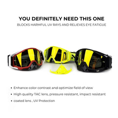 NAFEIB Motocross Goggles Windproof Glasses for ATV & MTB