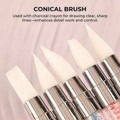Nail Art Brush & Silicone Sculpting Pen for Gel Design