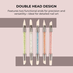 Nail Art Brush & Silicone Sculpting Pen for Gel Design