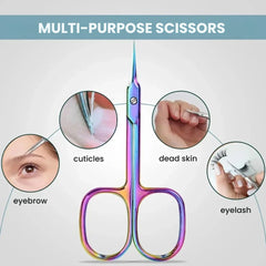 Nail Art Cuticle Scissors with Curve Blade Design