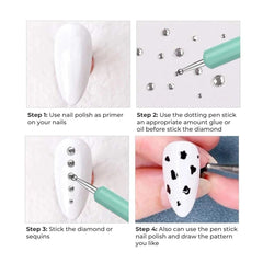 Nail Art Dotting Tools 5-Pack – 10 Sizes for Marble & Dots