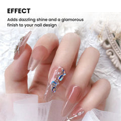 Nail Art Rhinestones 300pcs Mixed Shapes Crystal Gems Set