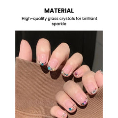 Nail Art Rhinestones 300pcs Mixed Shapes Crystal Gems Set