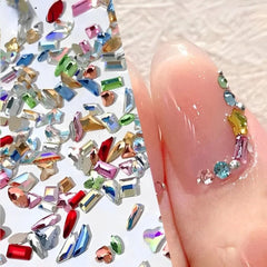 Nail Art Rhinestones 300pcs Mixed Shapes Crystal Gems Set